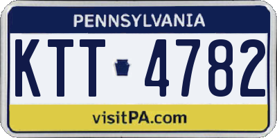 PA license plate KTT4782
