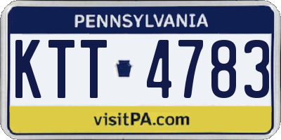 PA license plate KTT4783