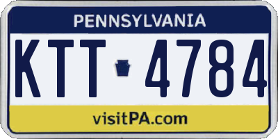 PA license plate KTT4784