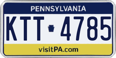 PA license plate KTT4785