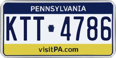 PA license plate KTT4786