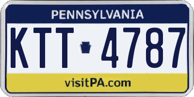 PA license plate KTT4787