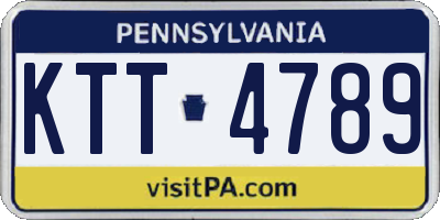 PA license plate KTT4789