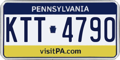 PA license plate KTT4790