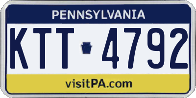PA license plate KTT4792
