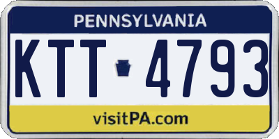 PA license plate KTT4793