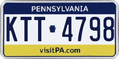 PA license plate KTT4798