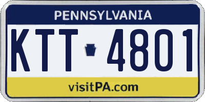 PA license plate KTT4801