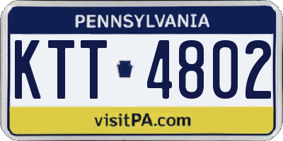 PA license plate KTT4802