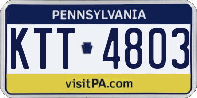 PA license plate KTT4803
