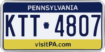 PA license plate KTT4807