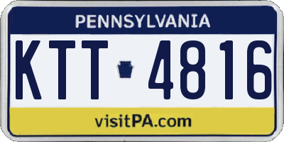 PA license plate KTT4816