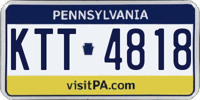 PA license plate KTT4818