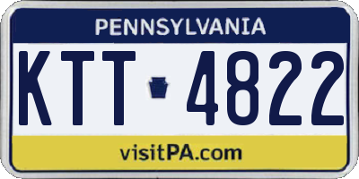 PA license plate KTT4822