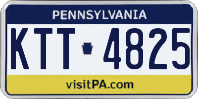 PA license plate KTT4825