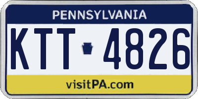 PA license plate KTT4826