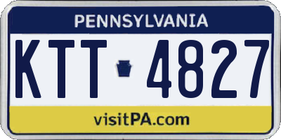 PA license plate KTT4827