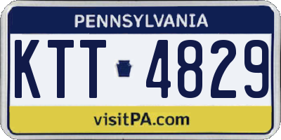 PA license plate KTT4829