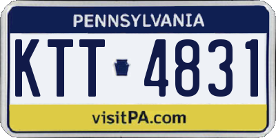 PA license plate KTT4831