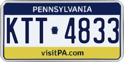 PA license plate KTT4833