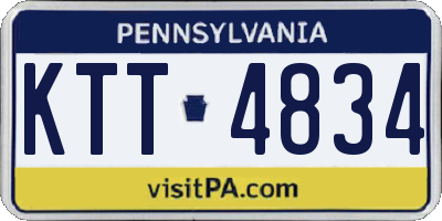 PA license plate KTT4834