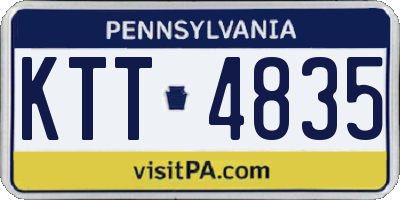 PA license plate KTT4835