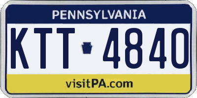 PA license plate KTT4840
