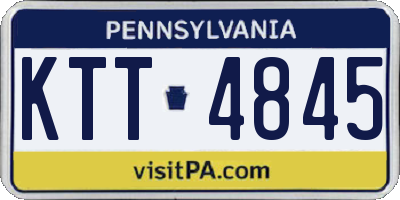 PA license plate KTT4845
