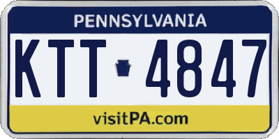 PA license plate KTT4847