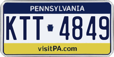 PA license plate KTT4849