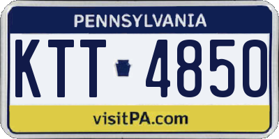 PA license plate KTT4850