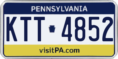 PA license plate KTT4852