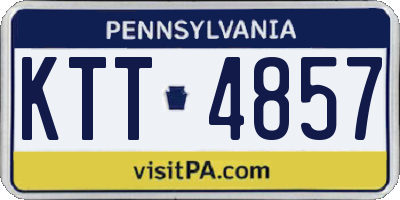 PA license plate KTT4857