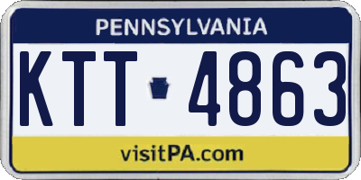 PA license plate KTT4863