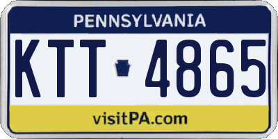 PA license plate KTT4865