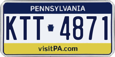 PA license plate KTT4871