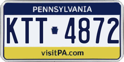 PA license plate KTT4872