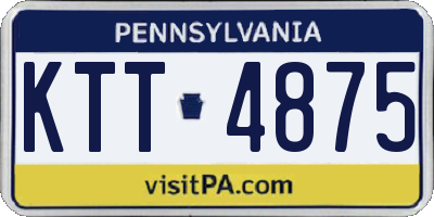 PA license plate KTT4875