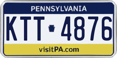 PA license plate KTT4876