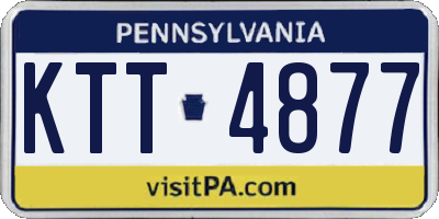 PA license plate KTT4877