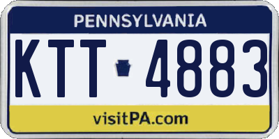 PA license plate KTT4883
