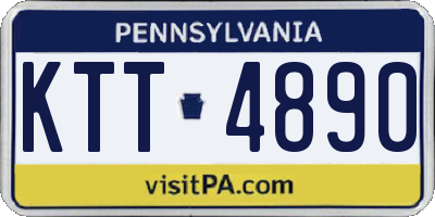 PA license plate KTT4890