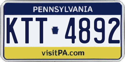 PA license plate KTT4892