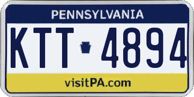PA license plate KTT4894