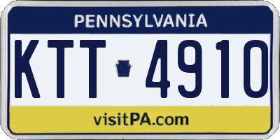 PA license plate KTT4910