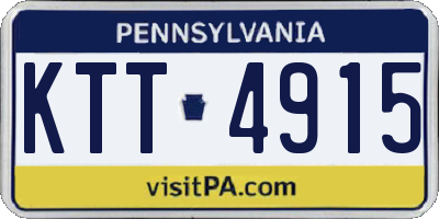 PA license plate KTT4915
