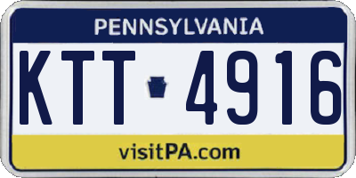PA license plate KTT4916