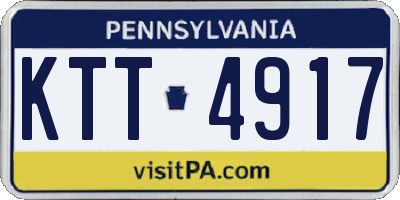 PA license plate KTT4917