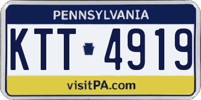 PA license plate KTT4919