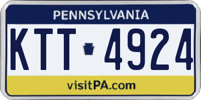 PA license plate KTT4924